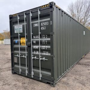 40′ x 8′ x 9.5′ Tall – New *High Cube Shipping/Storage Container – Wind and Watertight-DARK OLIVE/GREEN