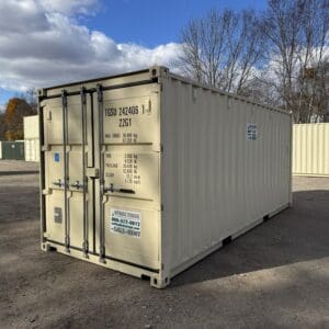 20′ x 8′ x 8.5′ Tall– New Shipping/Storage Container – Wind and Watertight – BEIGE