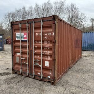 20′ x 8′ x 8.5′ Tall –Used Shipping / Storage Container-Wind and Watertight – RED