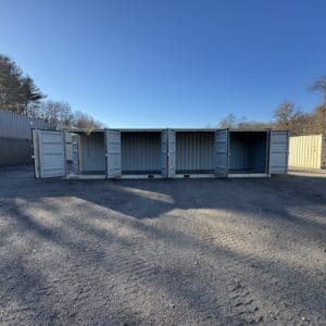 40′ x 8′ x 9.5′ Tall -New *High Cube**FOUR SIDE DOOR OPENINGS** Shipping/Storage Container – Wind and Watertight – BEIGE