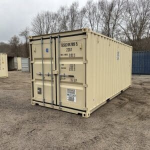 20′ x 8′ x 8.5′ Tall– New Shipping/Storage Container – Wind and Watertight – BEIGE