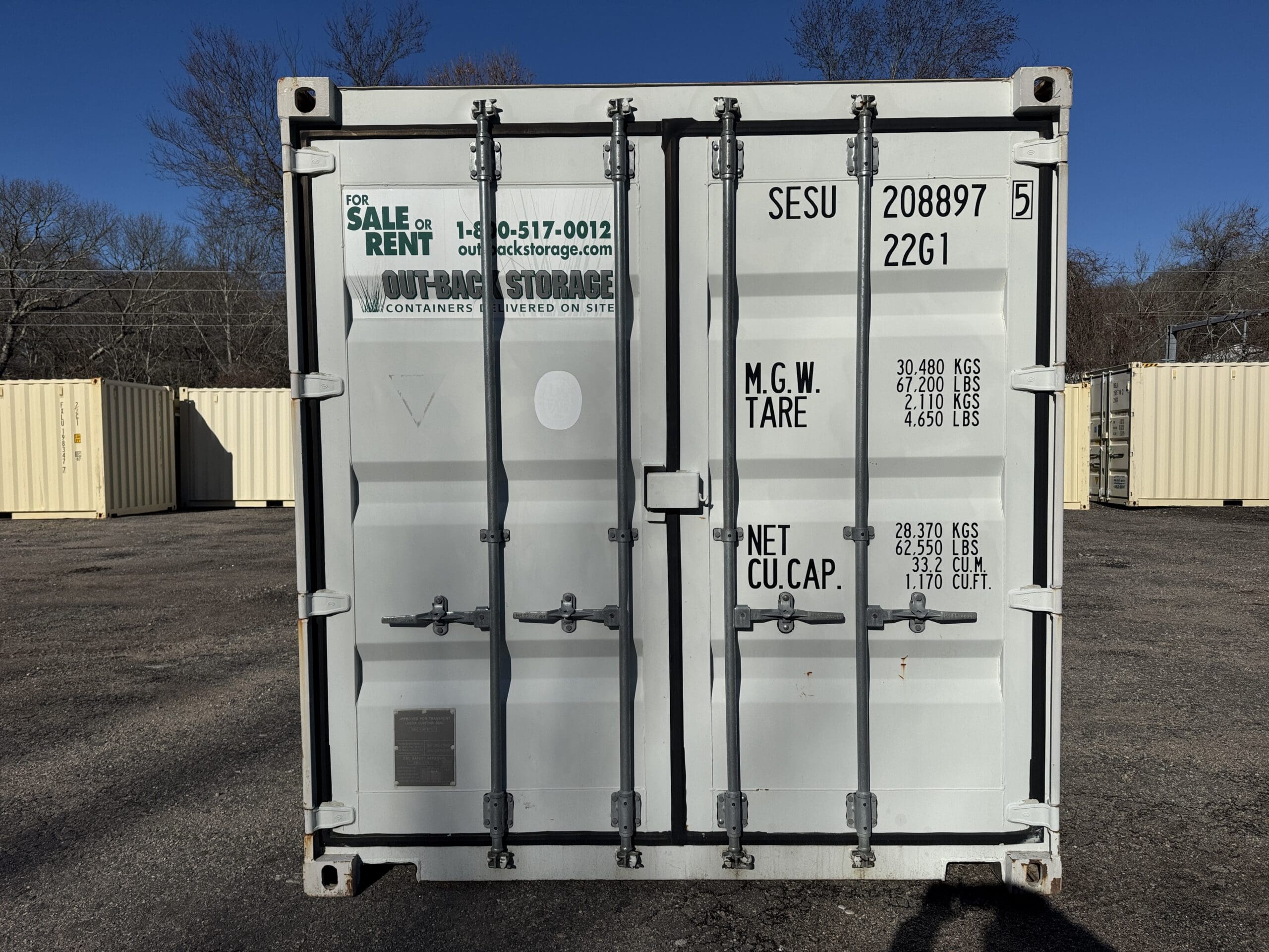 20′ x 8′ x 8.5′ Tall– GENTLY USED 2013-Shipping/Storage Container