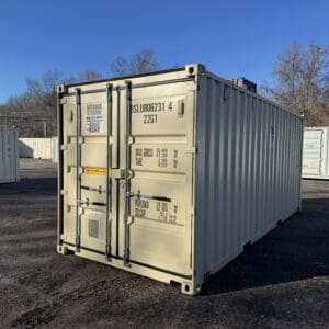 20′ x 8′ x 8.5′ Tall– New Shipping/Storage Container – Wind and Watertight – BEIGE