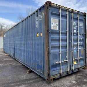 40′ x 8′ x 9.5′ Tall –Used *High Cube* Shipping / Storage Container-Wnd and Watertight – BLUE