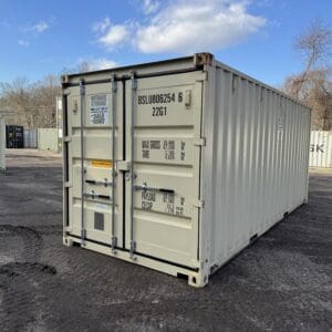 20′ x 8′ x 8.5′ Tall– New Shipping/Storage Container – Wind and Watertight – BEIGE