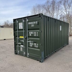 20′ x 8′ x 8.5′ Tall– New Shipping/Storage Container – Wind and Watertight – GREEN