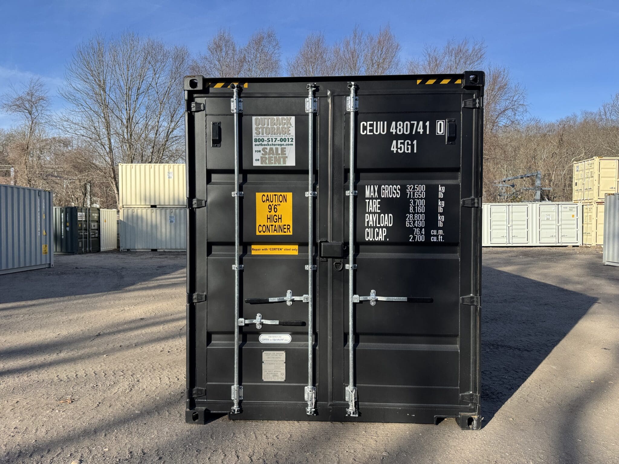 40′ x 8′ x 9.5′ Tall – New *High Cube Shipping/Storage Container