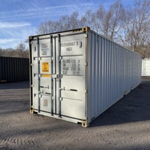 40′ x 8′ x 9.5′ Tall – New *High Cube Shipping/Storage Container – Wind and Watertight-GRAY