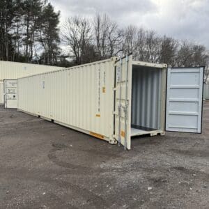 40′ x 8′ x 8.5′ Tall –New**DOUBLE DOOR**Shipping/Storage Container – Wind and Watertight-BEIGE
