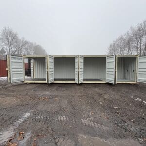 40′ x 8′ x 9.5′ Tall -New *High Cube**FOUR SIDE DOOR OPENINGS** Shipping/Storage Container – Wind and Watertight – BEIGE