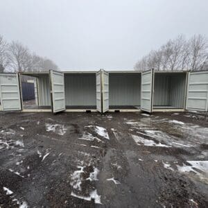 40′ x 8′ x 9.5′ Tall -New *High Cube**FOUR SIDE DOOR OPENINGS** Shipping/Storage Container – Wind and Watertight – BEIGE