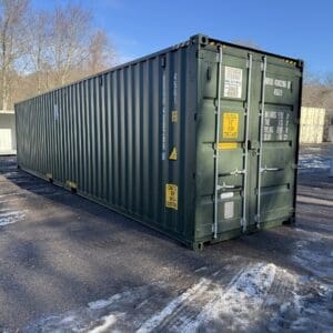40′ x 8′ x 9.5′ Tall -New *High Cube Shipping/Storage Container – Wind and Watertight – GREEN