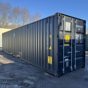 40′ x 8′ x 9.5′ Tall -New *High Cube Shipping/Storage Container – Wind and Watertight – BLACK