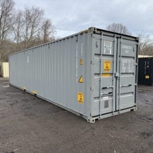 40′ x 8′ x 9.5′ Tall – New *High Cube Shipping/Storage Container – Wind and Watertight-GRAY
