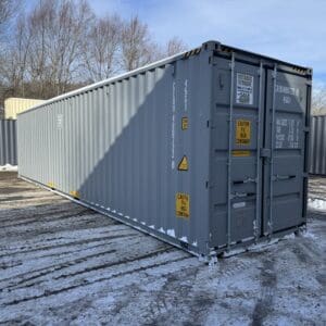 40′ x 8′ x 9.5′ Tall – New *High Cube* Shipping/Storage Container – Wind and Watertight-GRAY