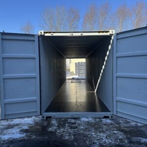 40′ x 8′ x 9.5′ Tall –New *High Cube**DOUBLE DOOR**Shipping/Storage Container – Wind and Watertight-GRAY