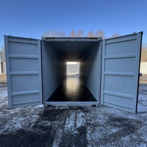 40′ x 8′ x 9.5′ Tall –New *High Cube**DOUBLE DOOR**Shipping/Storage Container – Wind and Watertight-GRAY
