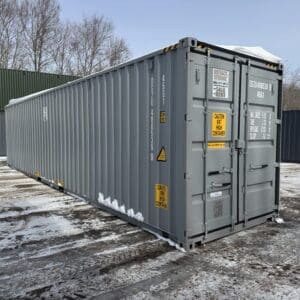 40′ x 8′ x 9.5′ Tall –New *High Cube*Shipping/Storage Container – Wind and Watertight-GRAY
