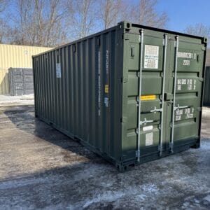 20′ x 8′ x 8.5′ Tall– New Shipping/Storage Container – Wind and Watertight – GREEN