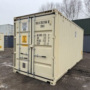 20′ x 8′ x 9.5′ Tall– New * Shipping/Storage Container – Wind and Watertight – BEIGE
