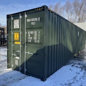 40′ x 8′ x 9.5′ Tall –New *High Cube*Shipping/Storage Container – Wind and Watertight-GREEN