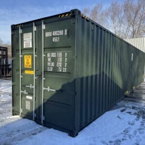 40′ x 8′ x 9.5′ Tall –New *High Cube*Shipping/Storage Container – Wind and Watertight-GREEN
