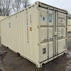 20′ x 8′ x 8.5′ Tall– New Shipping/Storage Container – Wind and Watertight – BEIGE
