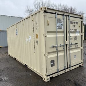 20′ x 8′ x 8.5′ Tall– New Shipping/Storage Container – Wind and Watertight – BEIGE