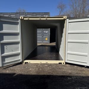 20′ x 8′ x 8.5′ Tall– New **DOUBLE DOOR** Shipping/Storage Container – Wind and Watertight – BEIGE