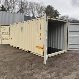 20′ x 8′ x 8.5′ Tall– New **DOUBLE DOOR** Shipping/Storage Container – Wind and Watertight – BEIGE
