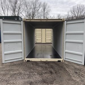 20′ x 8′ x 8.5′ Tall– New **DOUBLE DOOR** Shipping/Storage Container – Wind and Watertight – BEIGE