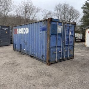 20′ x 8′ x 8.5′ Tall –Used Shipping / Storage Container-Wind and Watertight – BLUE