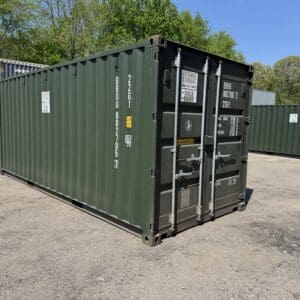 20′ x 8′ x 8.5′ Tall– New Shipping/Storage Container – Wind and Watertight – GREEN