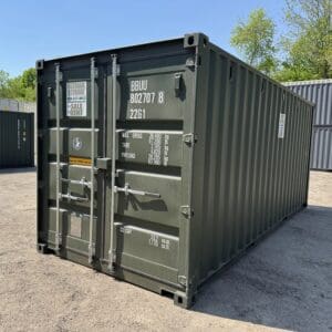 20′ x 8′ x 8.5′ Tall– New Shipping/Storage Container – Wind and Watertight – GREEN
