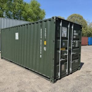 20′ x 8′ x 8.5′ Tall– New Shipping/Storage Container – Wind and Watertight – GREEN