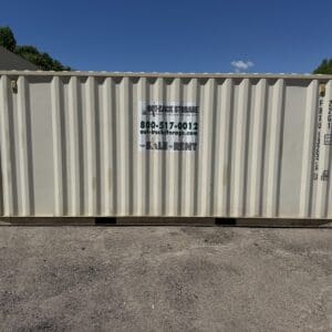 20′ x 8′ x 8.5′ Tall– Wind and Watertight **OFF RENT** Used Shipping / Storage Container – BEIGE
