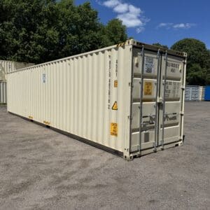 40′ x 8′ x 9.5′ Tall –New *High Cube*Shipping/Storage Container – Wind and Watertight-BEIGE