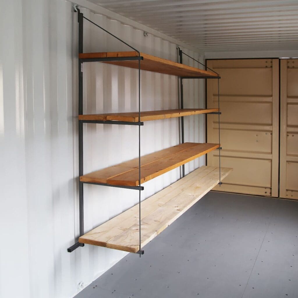 4 Shelves in Storage Container