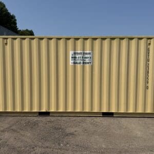 20′ x 8′ x 8.5′ Tall– Wind and Watertight **2004 OFF RENT** Used Shipping / Storage Container – BEIGE