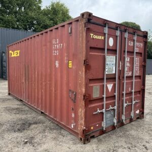 20′ x 8′ x 8.5′ Tall –Used Shipping / Storage Container-Wind and Watertight – RED