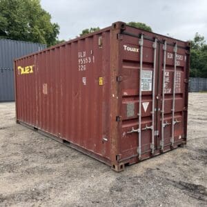 20′ x 8′ x 8.5′ Tall –Used Shipping / Storage Container-Wind and Watertight – RED