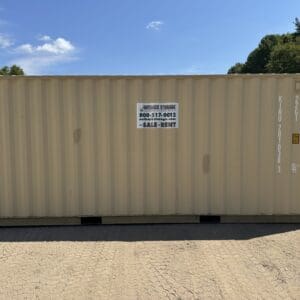 20′ x 8′ x 8.5′ Tall– Wind and Watertight **2008 OFF RENT** Used Shipping / Storage Container – BEIGE