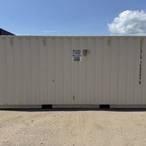 20′ x 8′ x 8.5′ Tall– Wind and Watertight **2017 OFF RENT** Used Shipping / Storage Container – BEIGE